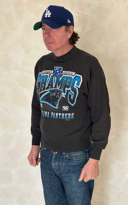 Size M Crew Neck Carolina Panthers Champions 1998 Made By Fruit of the Loom-AJ357 Studio