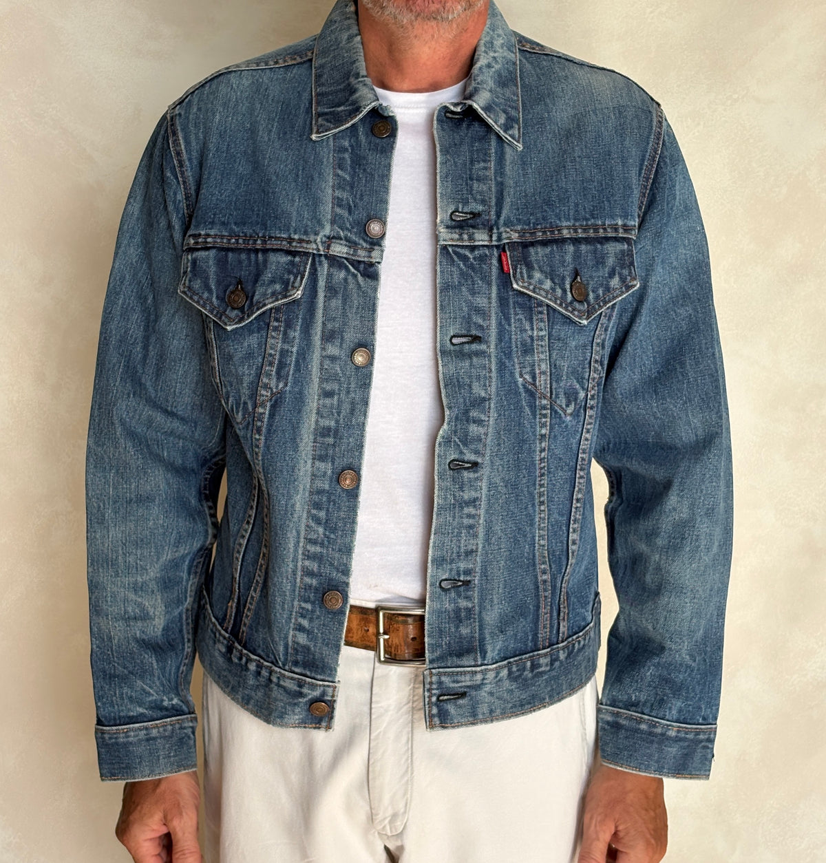 Vintage 70s Levi’s denim jacket – 2 pocket trucker made in USA – size 42 US / 52 EU-AJ357 Studio