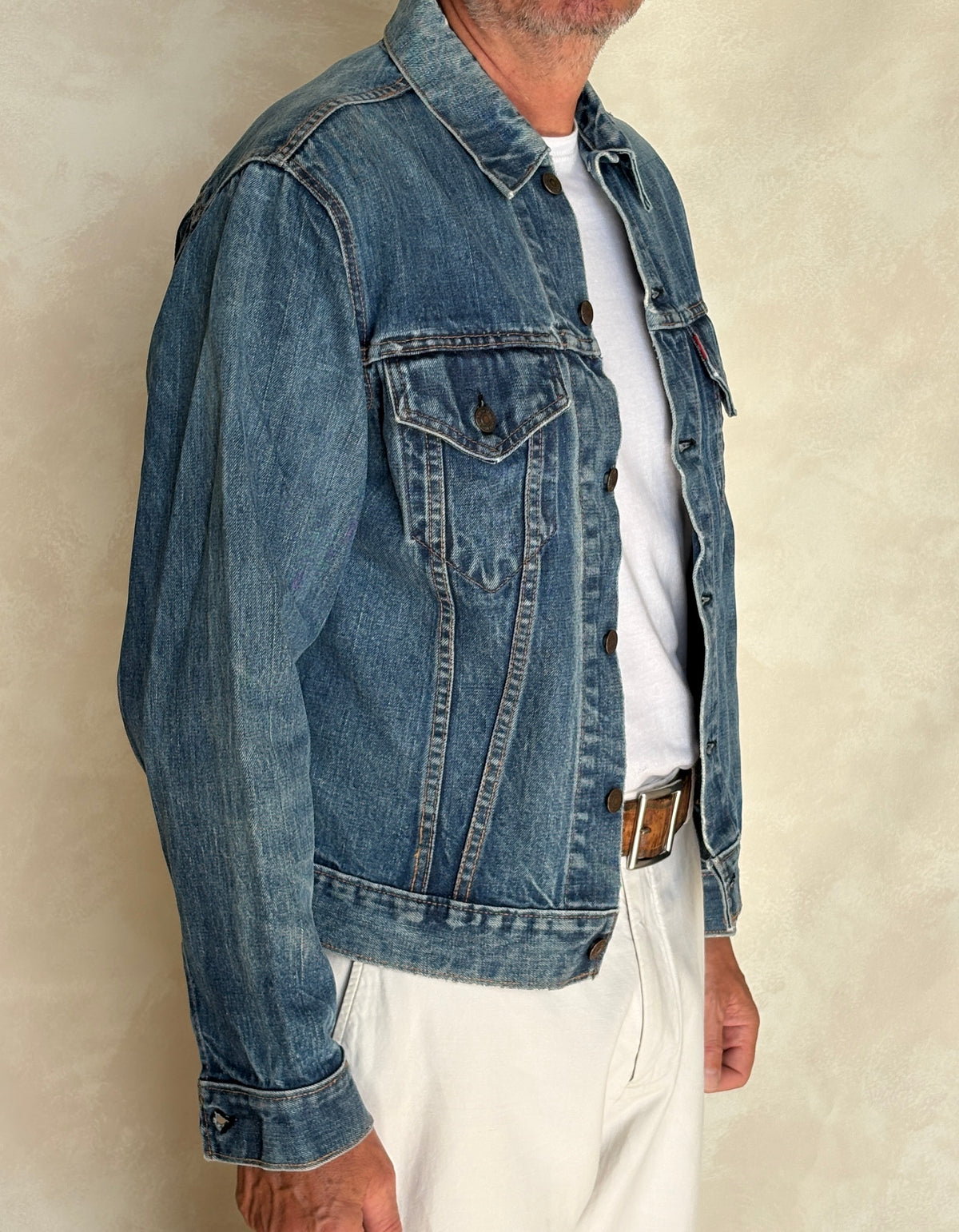 Vintage 70s Levi’s denim jacket – 2 pocket trucker made in USA – size 42 US / 52 EU-AJ357 Studio