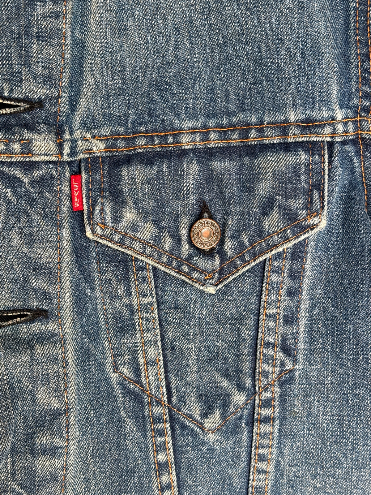 Vintage 70s Levi’s denim jacket – 2 pocket trucker made in USA – size 42 US / 52 EU-AJ357 Studio