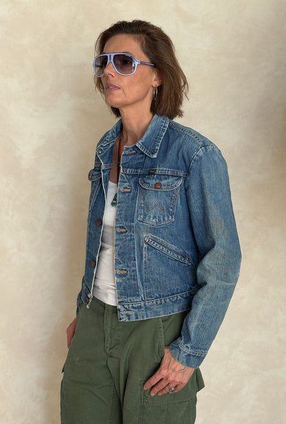 Size 36US . Vintage 70s Wrangler Denim Jacket – 4 Pockets – Made in USA-AJ357 Studio