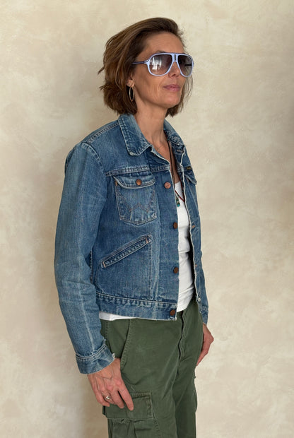 Size 36US . Vintage 70s Wrangler Denim Jacket – 4 Pockets – Made in USA-AJ357 Studio