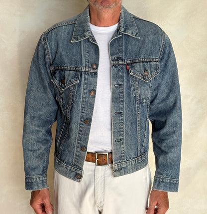 Vintage late 70s Levi’s 70505 denim jacket – 2 pocket trucker made in USA – size 42 us / 52 eu-AJ357 Studio