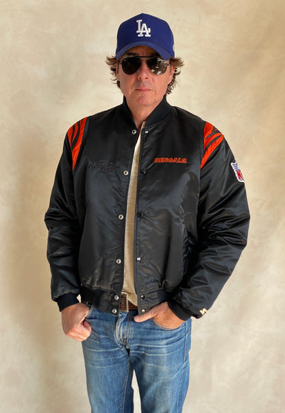 Large Size Vintage 80s Bengals Jacket, Made in USA - Sports Memorabilia-AJ357 Studio