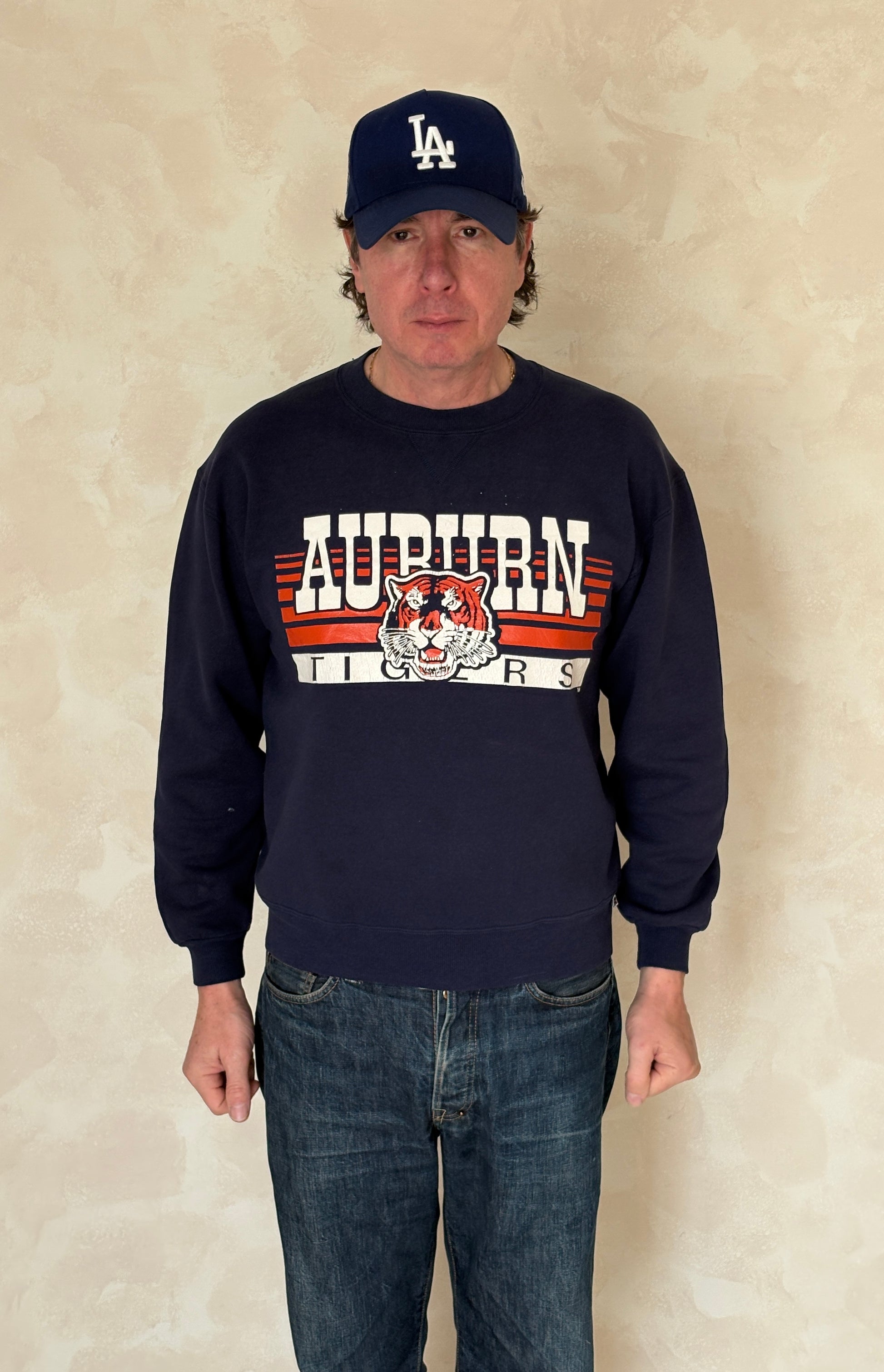 vintage auburn sweatshirt, auburn university crewneck, russell athletic usa, vintage college sweater,
