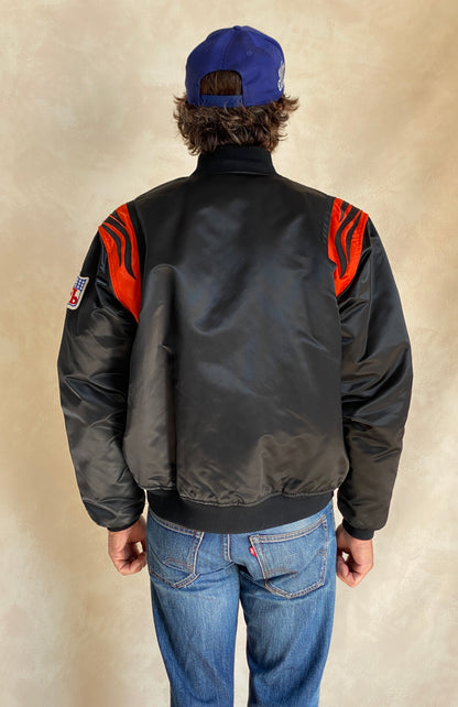 Large Size Vintage 80s Bengals Jacket, Made in USA - Sports Memorabilia-AJ357 Studio