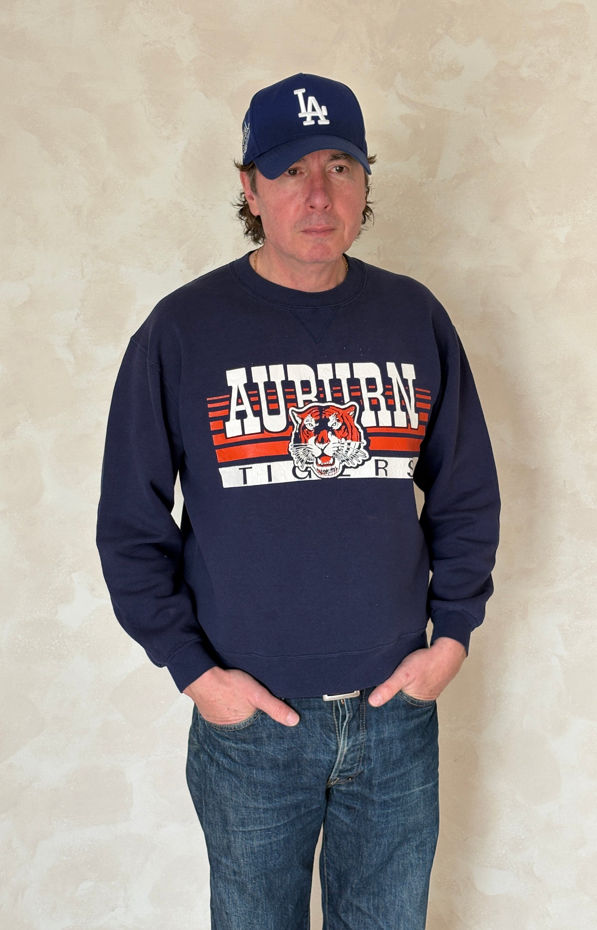 vintage auburn sweatshirt, auburn university crewneck, russell athletic usa, vintage college sweater,