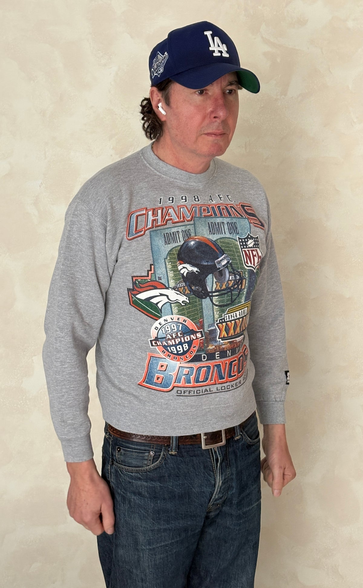 Size Youth Large Super Bowl Broncos Made in USA By Starter-AJ357 Studio
