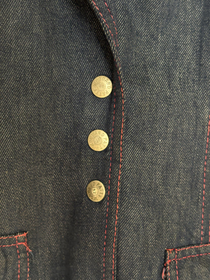 Size 36US .Vintage 1970s Patty Woodard Denim Blazer — Made in California-AJ357 Studio