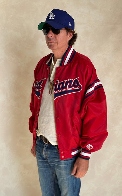 90s Vintage New Indians Starter Jacket | Size Large-AJ357 Studio