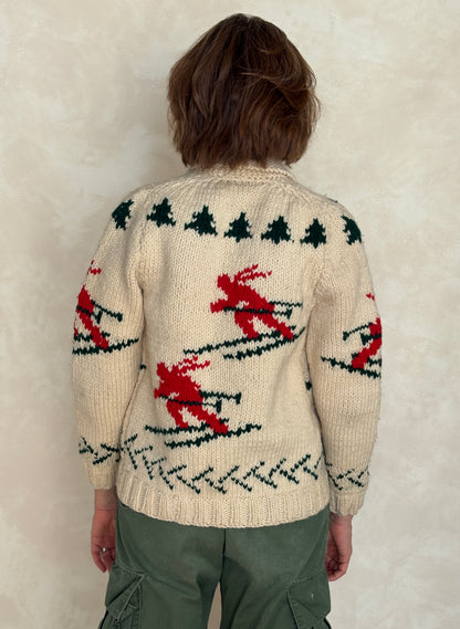 Vintage Hand Knit 100% Wool Cowichan hand made in Canada-AJ357 Studio