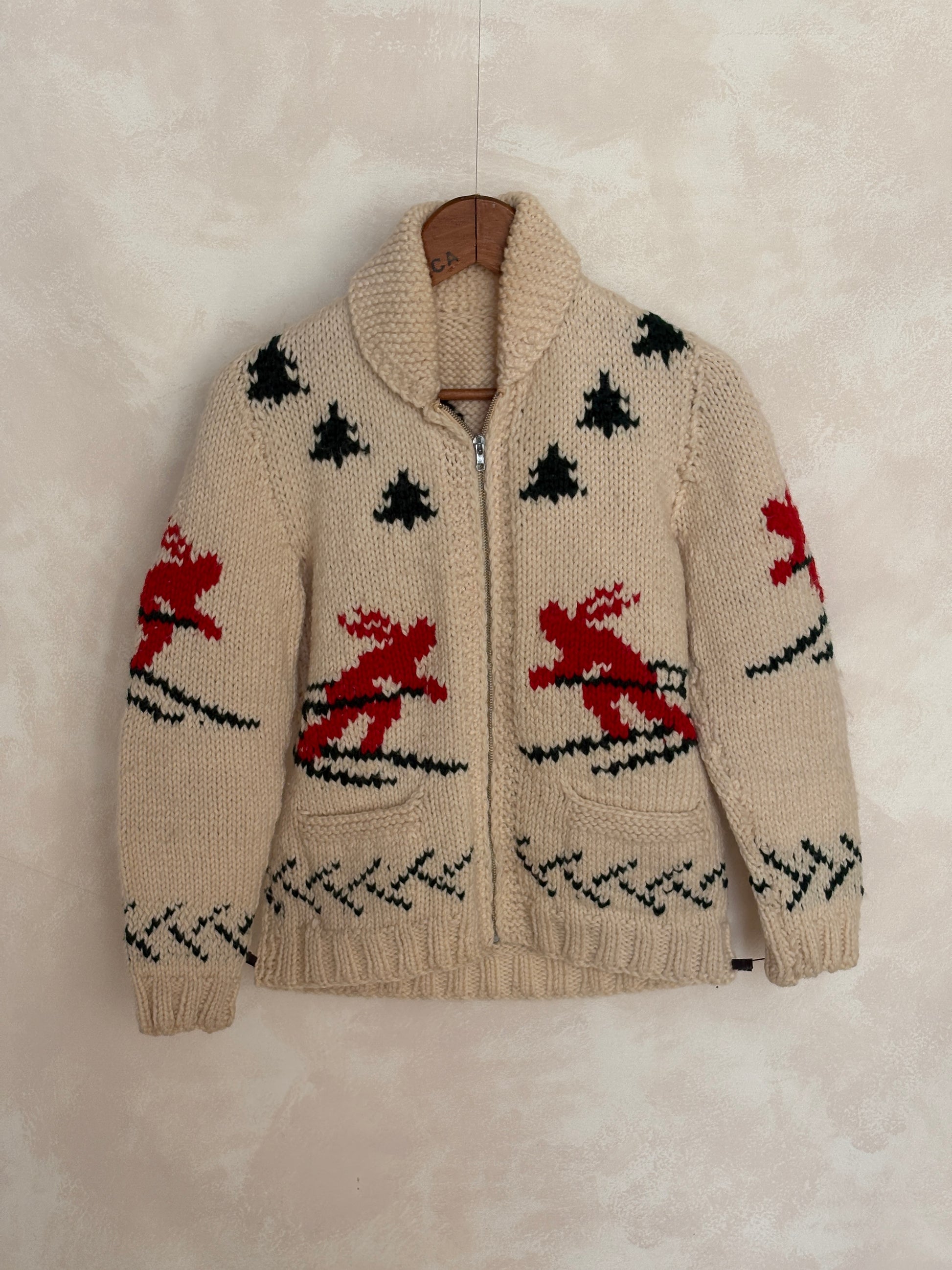 Vintage Hand Knit 100% Wool Cowichan hand made in Canada-AJ357 Studio