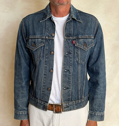 Size 38US / 48EU. Vintage Early 70s 2 pocket Levi’s Denim Jacket 70505 – Single Stitch, Made in USA-AJ357 Studio