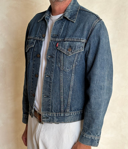 Size 38US / 48EU. Vintage Early 70s 2 pocket Levi’s Denim Jacket 70505 – Single Stitch, Made in USA-AJ357 Studio