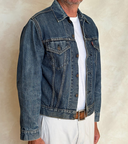 Size 38US / 48EU. Vintage Early 70s 2 pocket Levi’s Denim Jacket 70505 – Single Stitch, Made in USA-AJ357 Studio