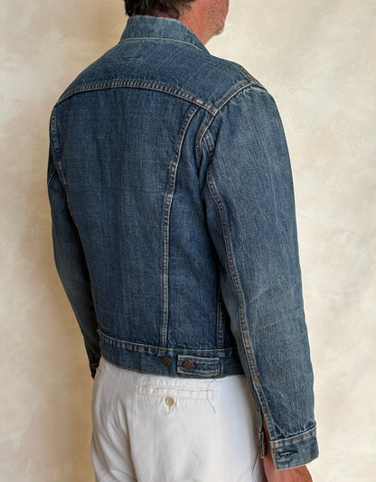 Size 38US / 48EU. Vintage Early 70s 2 pocket Levi’s Denim Jacket 70505 – Single Stitch, Made in USA-AJ357 Studio