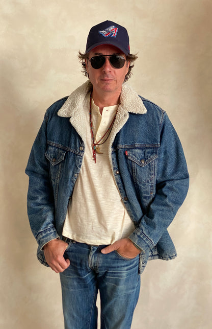 Size 46US/56EU. 4 pockets Vintage Levis fleece Jacket Made in USA.-AJ357 Studio