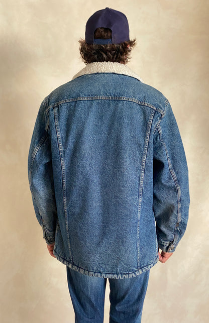 Size 46US/56EU. 4 pockets Vintage Levis fleece Jacket Made in USA.-AJ357 Studio