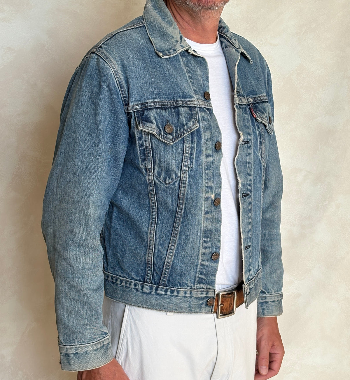 Size 40US / 50EU. Vintage 70s 2 pocket Levi’s Denim Jacket 70505 – Double Stitch, Made in USA-AJ357 Studio