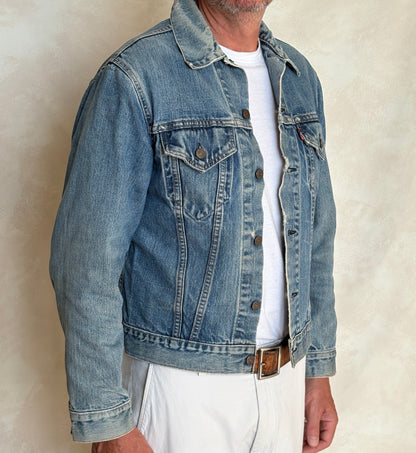 Size 40US / 50EU. Vintage 70s 2 pocket Levi’s Denim Jacket 70505 – Double Stitch, Made in USA-AJ357 Studio