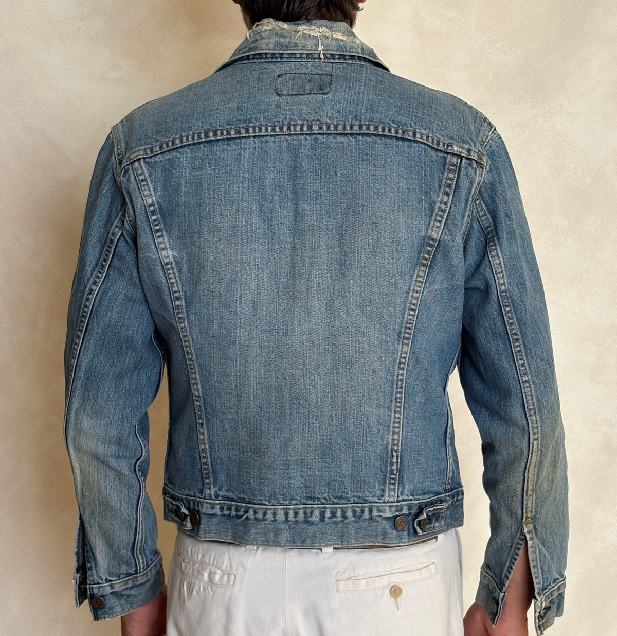 Size 40US / 50EU. Vintage 70s 2 pocket Levi’s Denim Jacket 70505 – Double Stitch, Made in USA-AJ357 Studio
