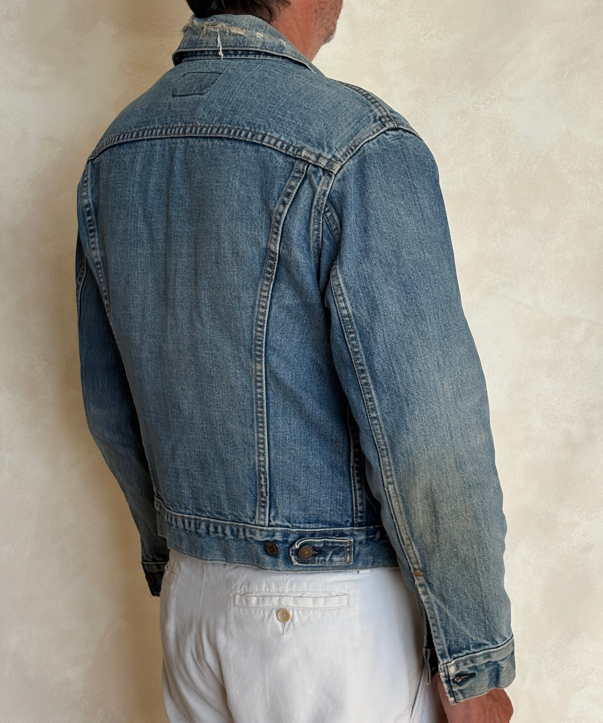Size 40US / 50EU. Vintage 70s 2 pocket Levi’s Denim Jacket 70505 – Double Stitch, Made in USA-AJ357 Studio