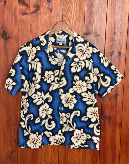 Size Youth XL . Vintage 80s Hawaiian cotton shirt made by RJC-AJ357 Studio