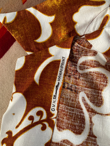 Vintage 60s Hawaiian Cotton Shirt Made in Hawaii | Size Medium-AJ357 Studio