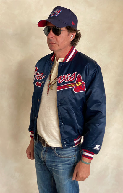 Size Large Youth 90s Vintage Braves Starter Jacket | Retro Athletic Style-AJ357 Studio
