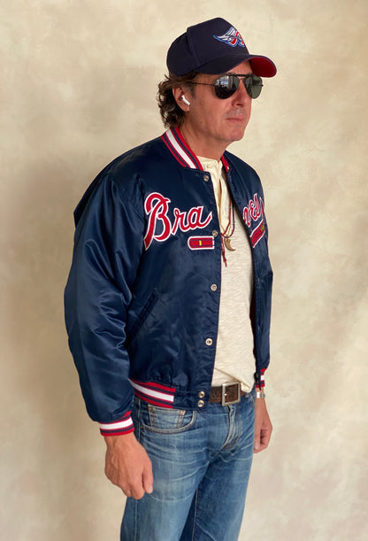 Size Large Youth 90s Vintage Braves Starter Jacket | Retro Athletic Style-AJ357 Studio