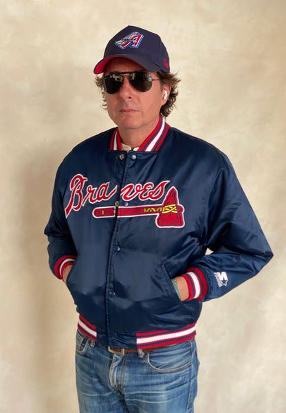 Size Large Youth 90s Vintage Braves Starter Jacket | Retro Athletic Style-AJ357 Studio