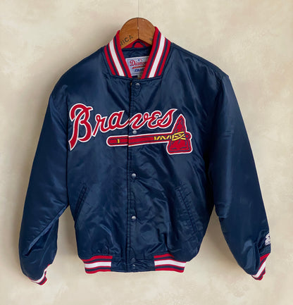 Size Large Youth 90s Vintage Braves Starter Jacket | Retro Athletic Style-AJ357 Studio