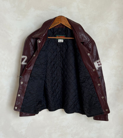 Size 44US / 54EU Vintage Varsity Leather Jacket – Canadian Made – College Style-AJ357 Studio