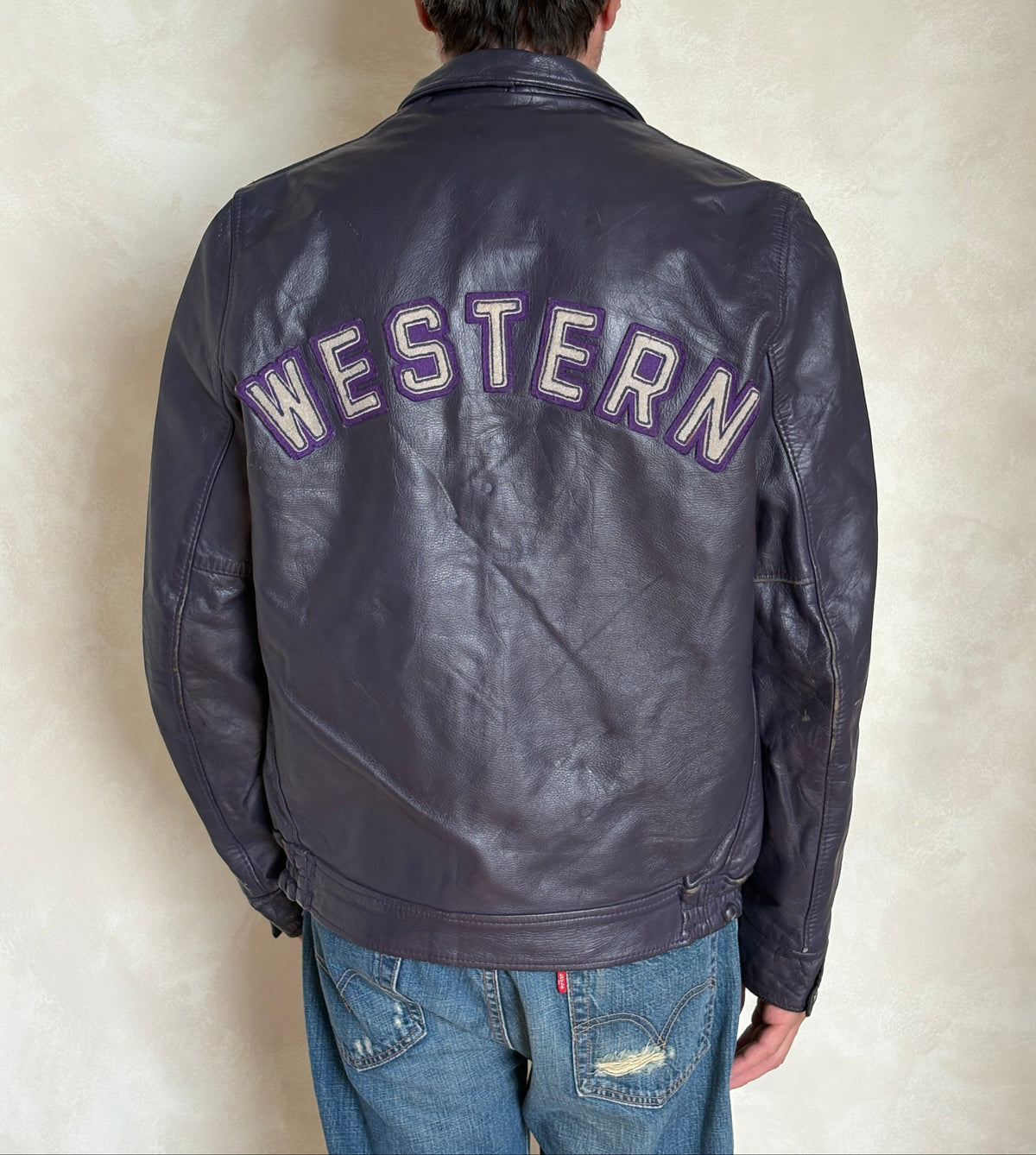 Size 42US / 52EU Vintage Leather Hockey Jacket Men’s – Soft Canadian Leather – Made in Canada-AJ357 Studio