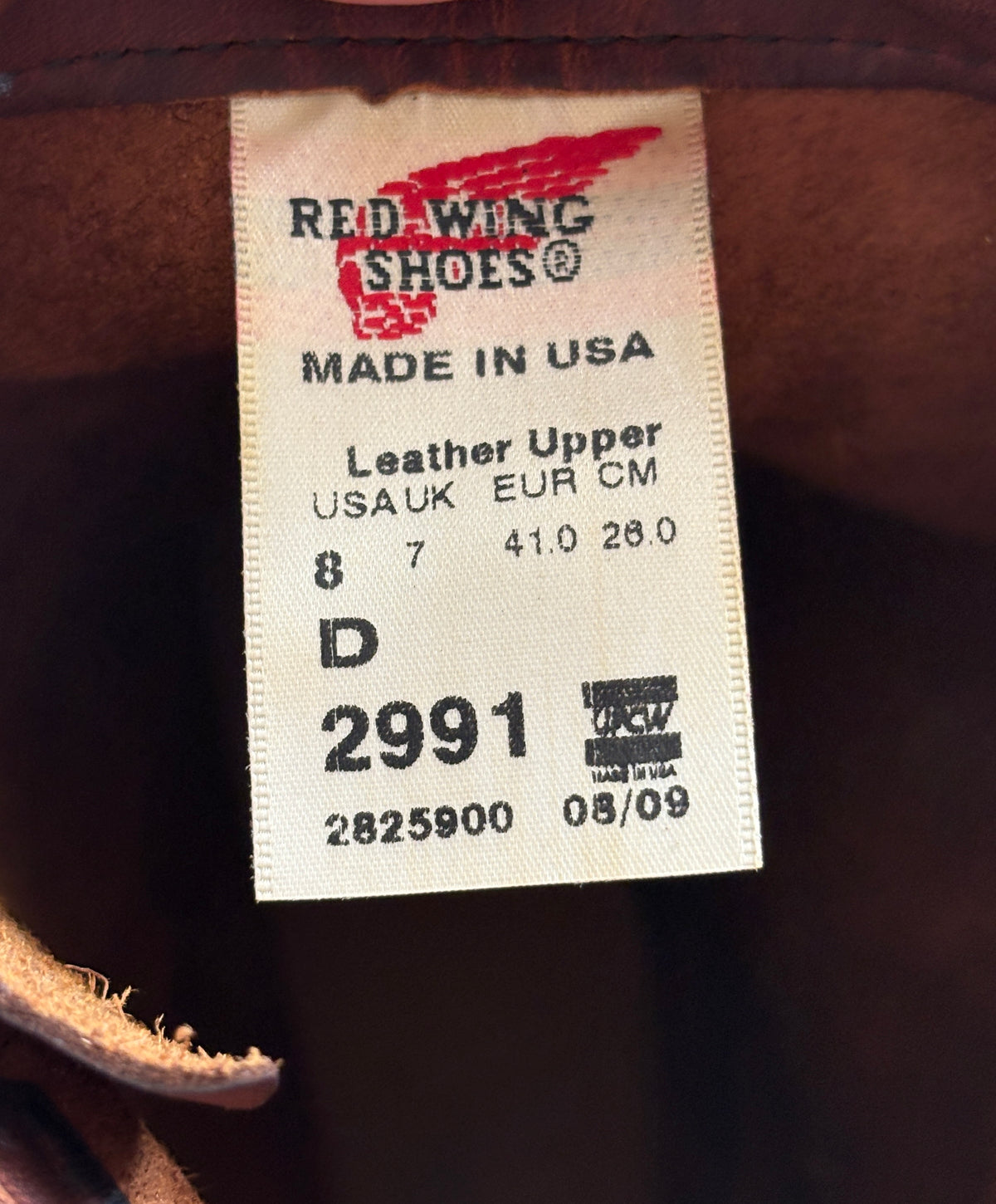 Red Wing 2991 Engineer Boots Amber Leather US 8 D EU 41 Made in USA