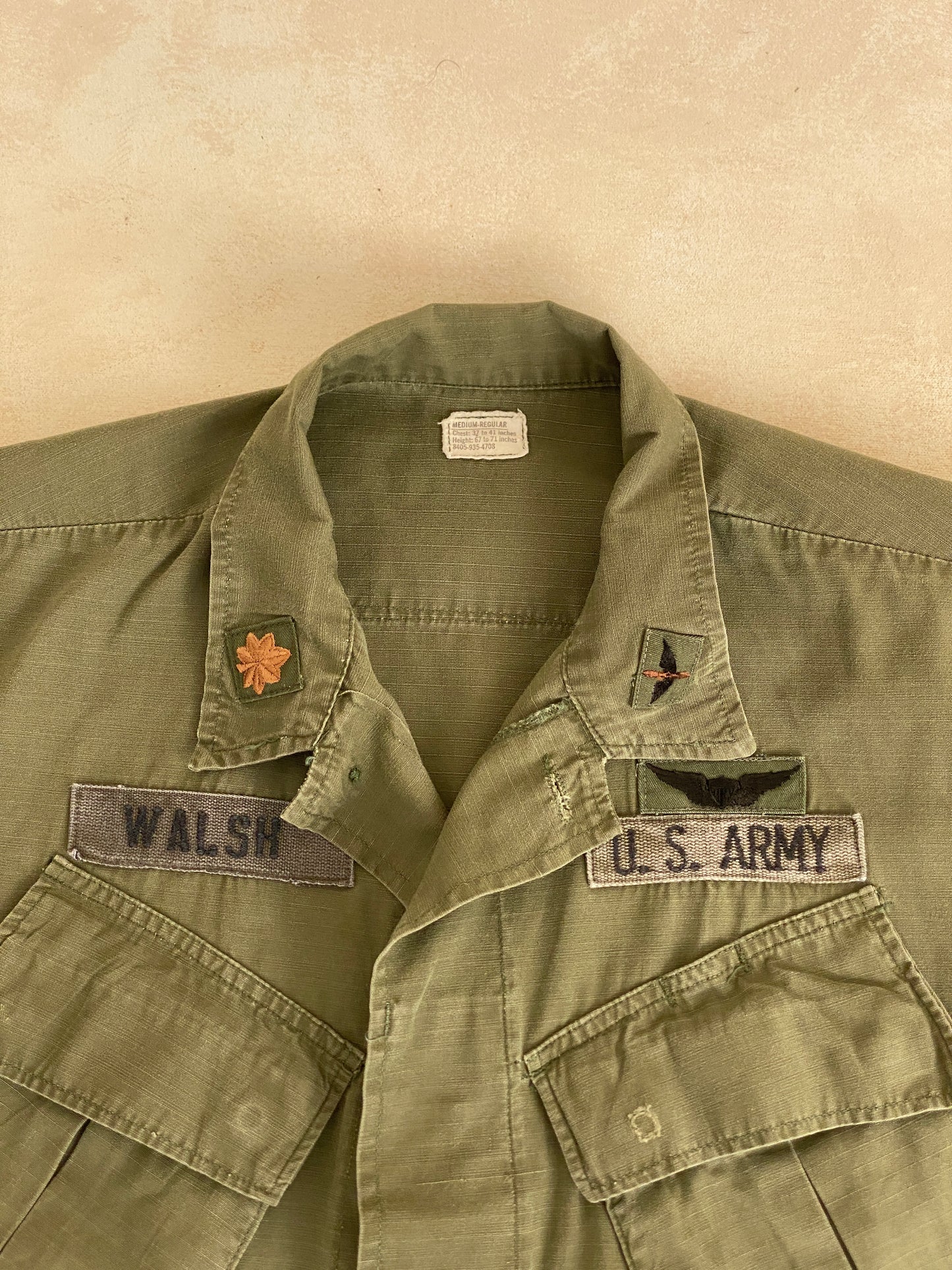 Med Reg. Authentic 1970 US Army Vintage Vietnam  jungle jacket..