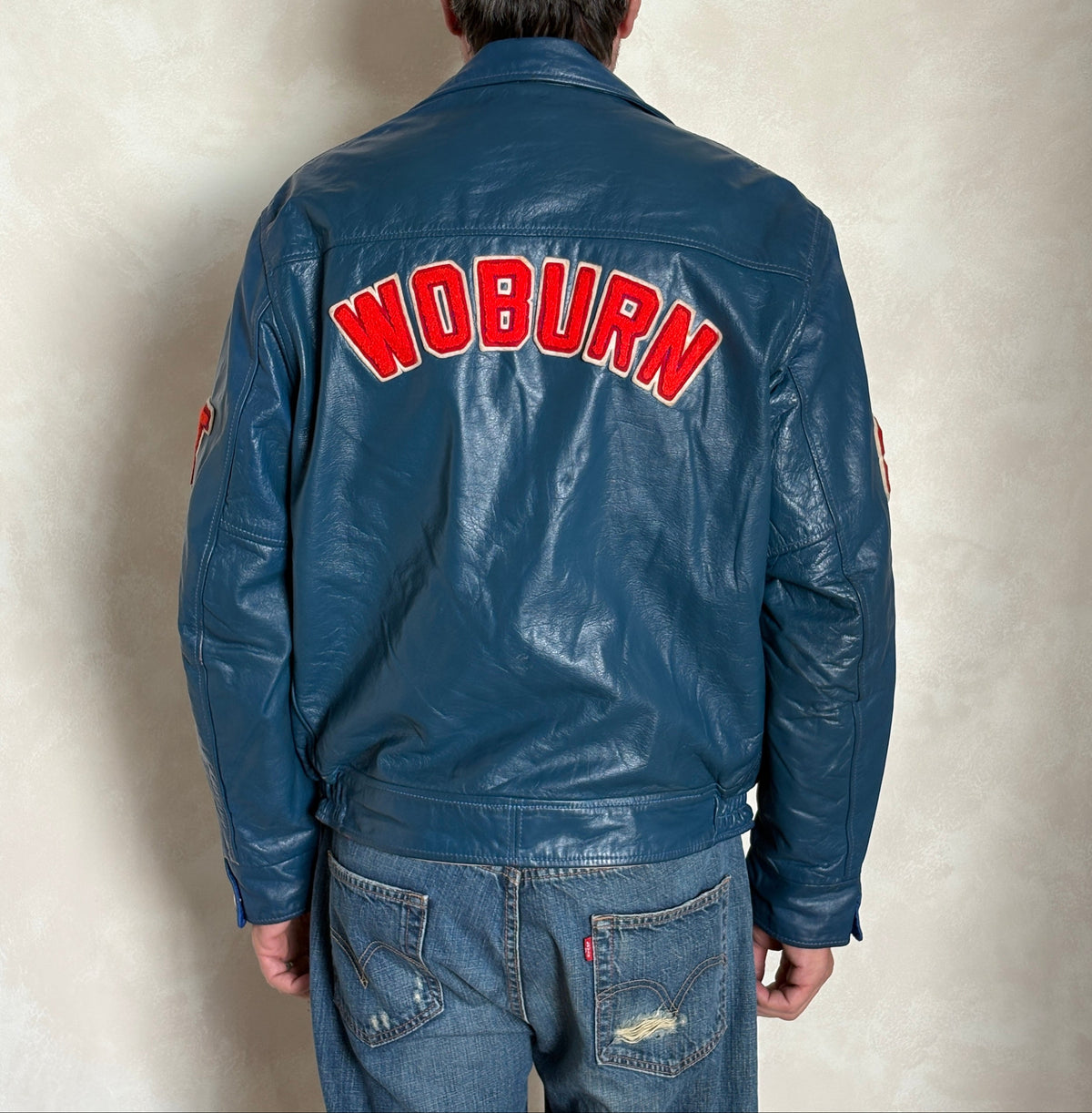 Size 42US / 52EU Vintage 1978 SR Wildcats Leather Varsity Jacket — Canadian High School Football — SSIAA Champions — Made in Canada-AJ357 Studio