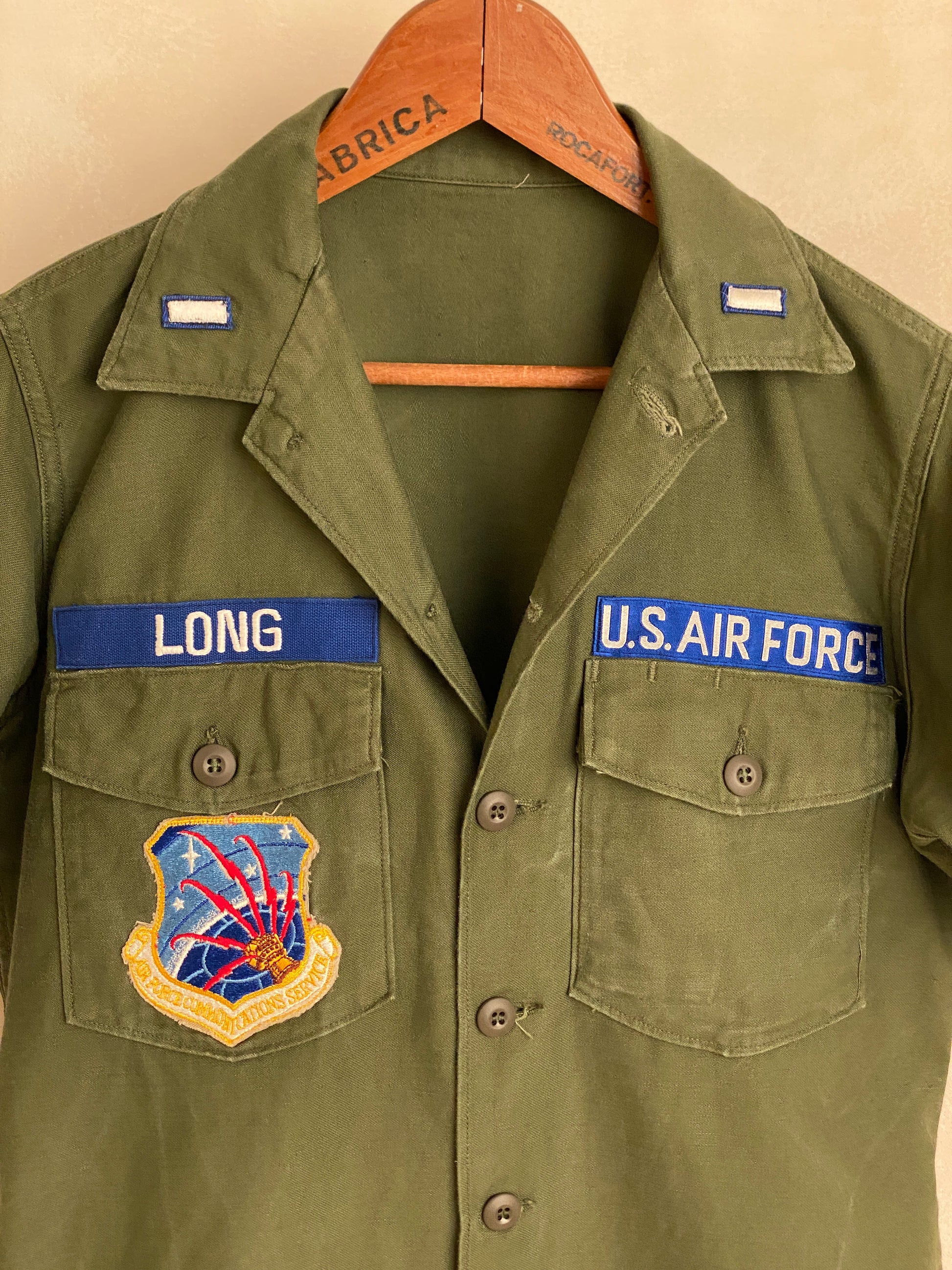 Medium Authentic 1966 US Air Force Vintage Fatigue Shirt Vietnam Era | Classic Military Style | USA Vintage BCN -