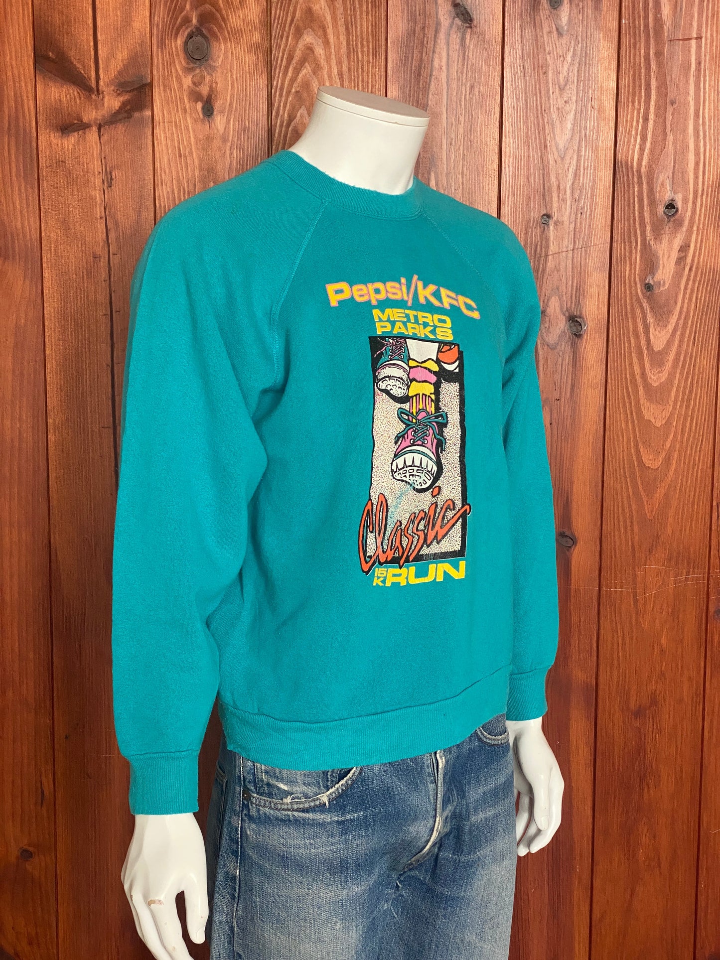 Size S. 80s pepsi kfc metro parks vintage sweatshirt - USA Vintage Bcn