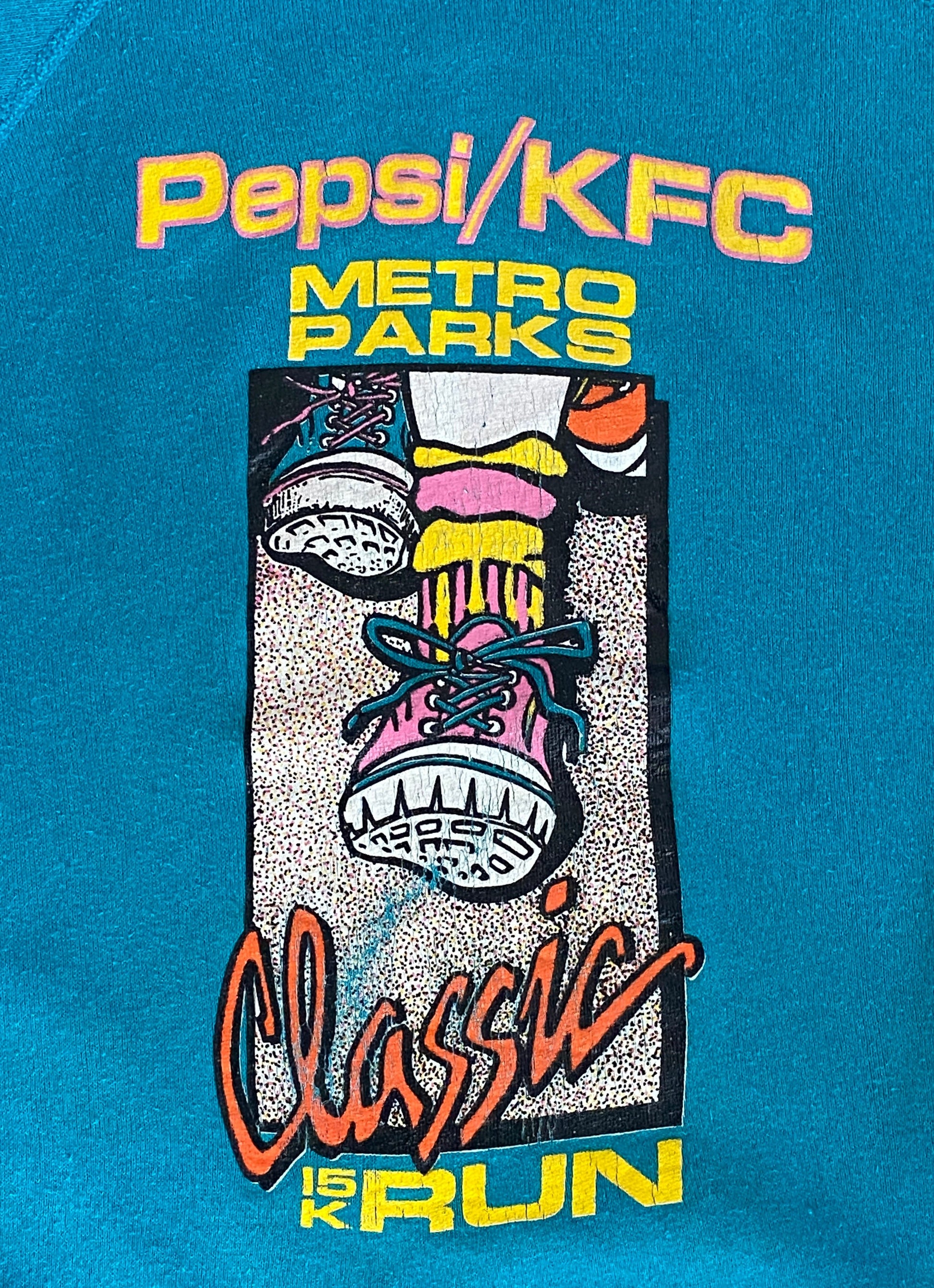 Size S. 80s pepsi kfc metro parks vintage sweatshirt - USA Vintage Bcn