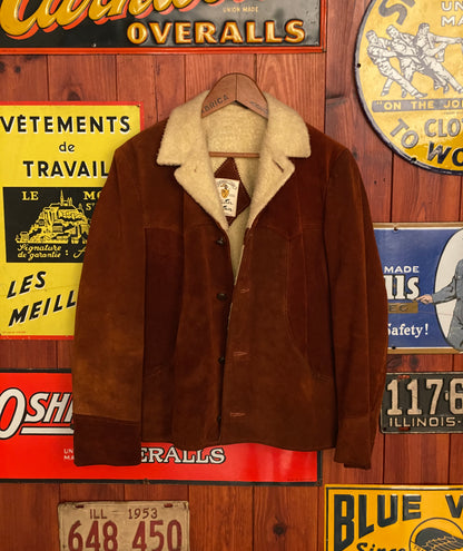 Size 40US Reg (50EU). Vintage suede ranch jacket made in USA-AJ357 Studio