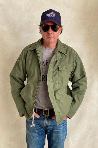 US Navy A-2 Deck Jacket — Authentic Military Outerwear. Size Medium-AJ357 Studio