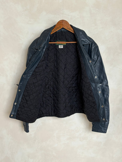 Size 42US / 52EU Vintage Leather Hockey Jacket – Soft Canadian Leather – Made in Canada-AJ357 Studio