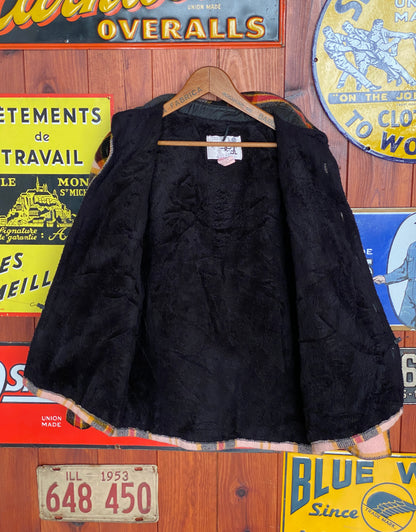 Size XL. Vintage 70s Woolrich plaid wool jacket-AJ357 Studio