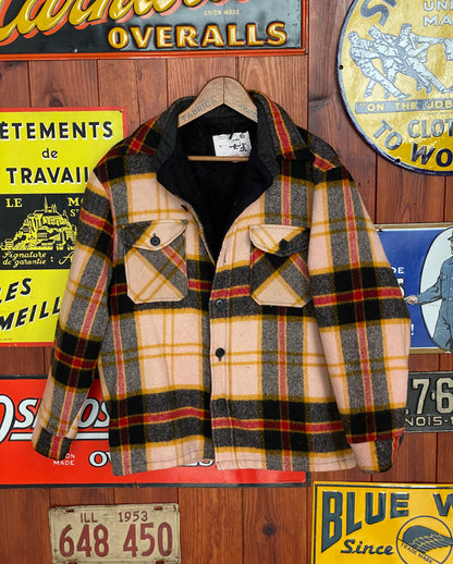 Size XL. Vintage 70s Woolrich plaid wool jacket-AJ357 Studio