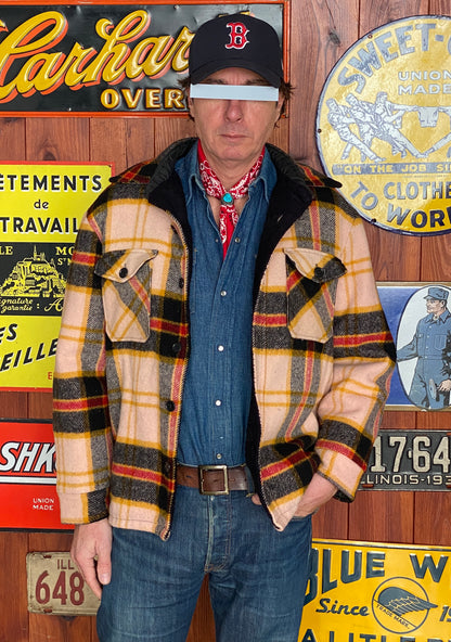 Size XL. Vintage 70s Woolrich plaid wool jacket-AJ357 Studio