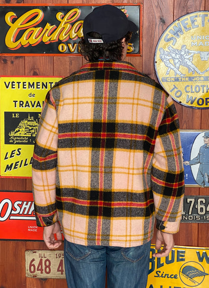 Size XL. Vintage 70s Woolrich plaid wool jacket-AJ357 Studio