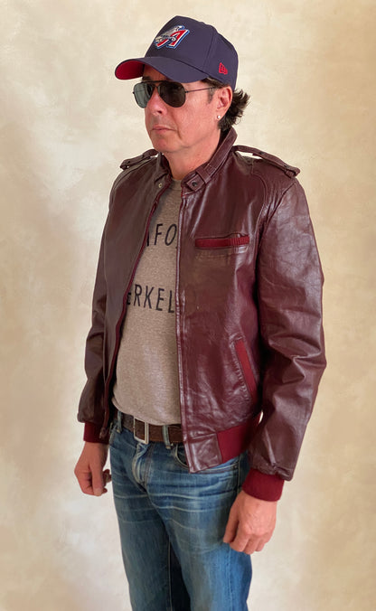 Vintage 80s Leather Jacket Size 38 US (48 EU) | Classic Retro Fashion-AJ357 Studio