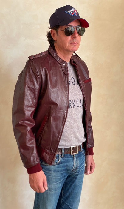 Vintage 80s Leather Jacket Size 38 US (48 EU) | Classic Retro Fashion-AJ357 Studio