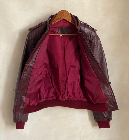 Vintage 80s Leather Jacket Size 38 US (48 EU) | Classic Retro Fashion-AJ357 Studio